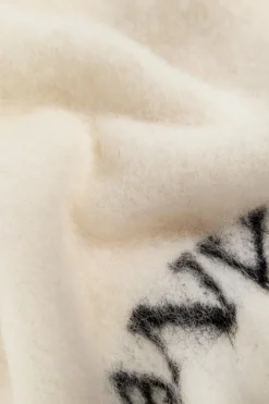 Lanvin cream Scarf with logo