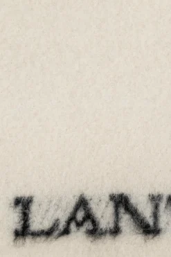 Lanvin cream Scarf with logo