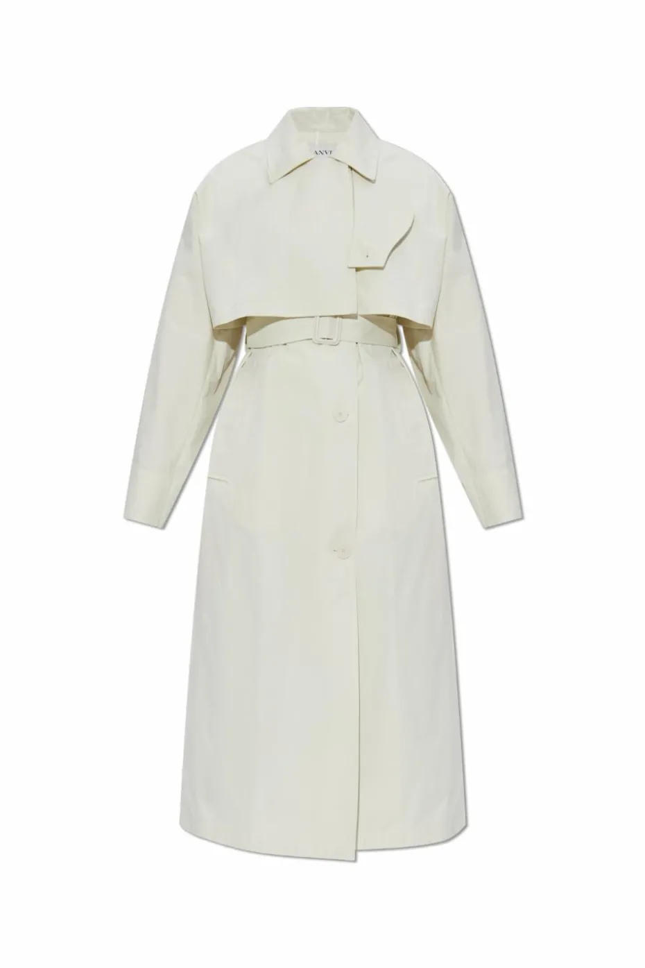 Lanvin cream Trench coat with belt