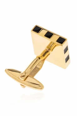 Lanvin GOLD Logo-engraved cufflinks