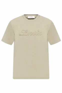 Lanvin GREEN T-shirt with embossed logo