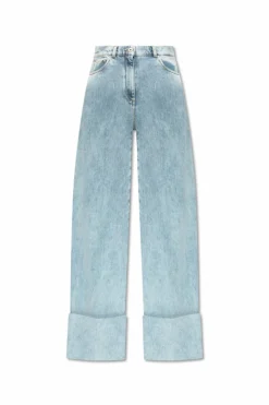 Lanvin light blue Jeans with rolled-up legs in a straight cut