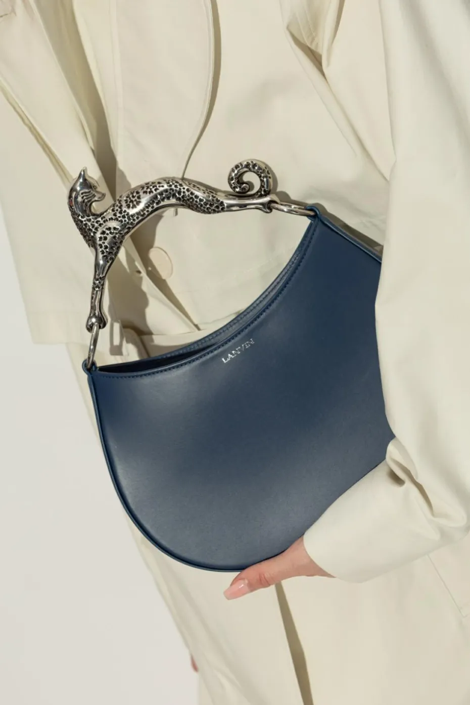Lanvin NAVY BLUE Leather handbag