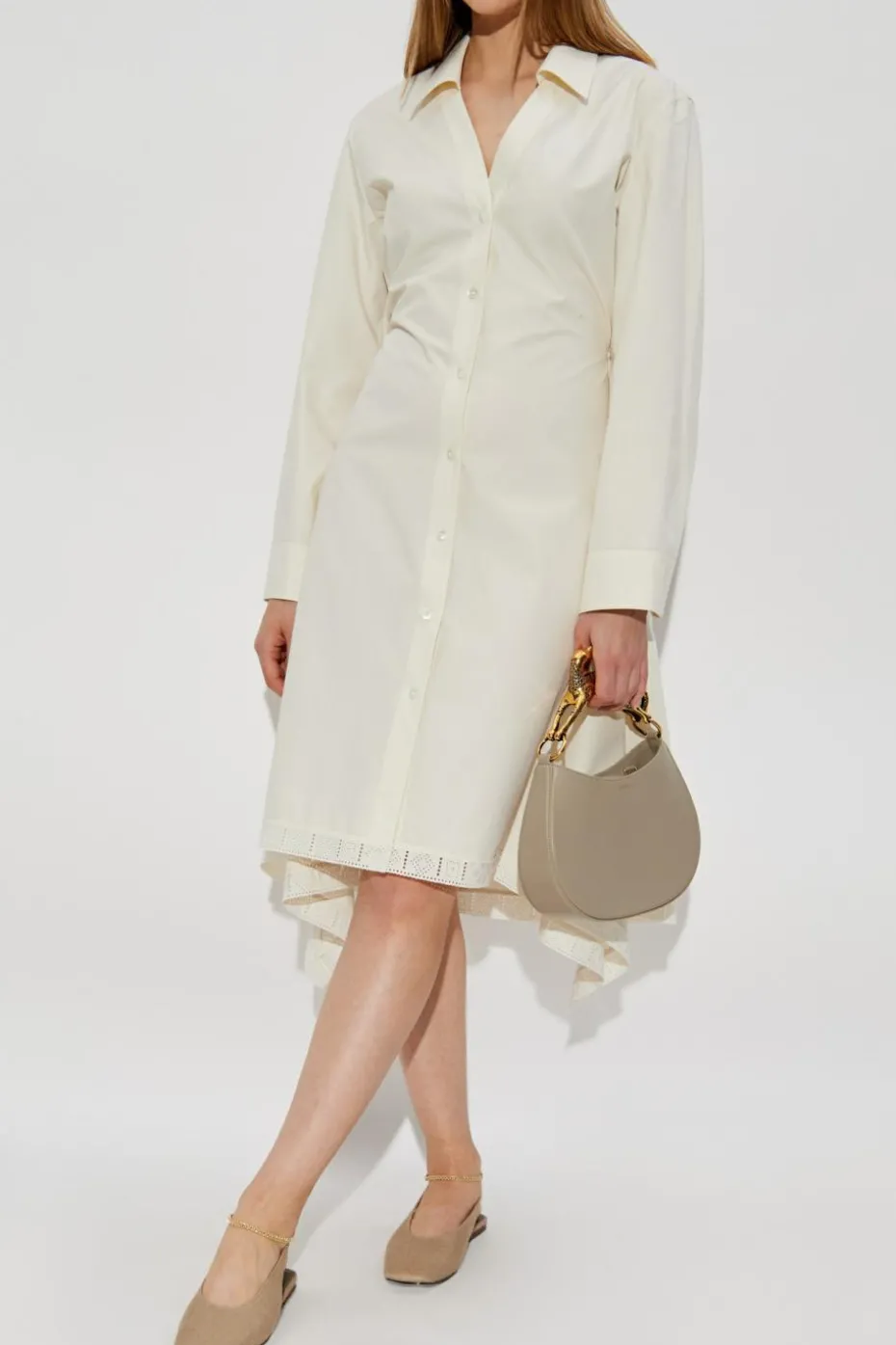 Lanvin WHITE Dress with drawstring waist