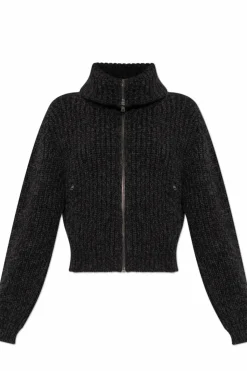 Lemaire BLACK Cardigan with a wide collar