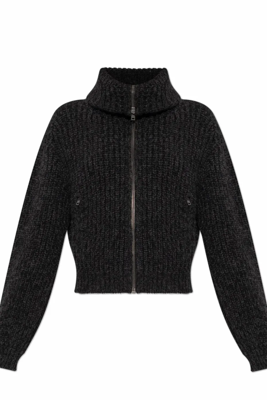 Lemaire BLACK Cardigan with a wide collar