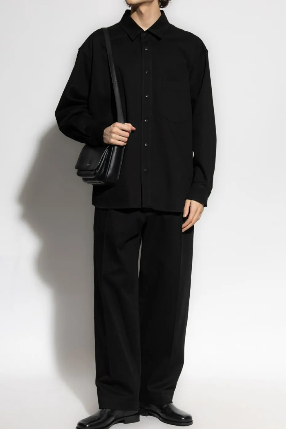 Lemaire BLACK Shirt with pocket