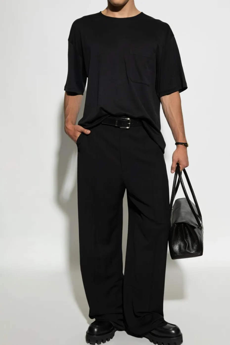 Lemaire BLACK T-shirt with pocket