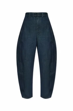 Lemaire NAVY BLUE Jeans with belt