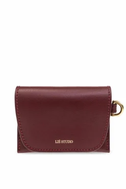 LIÉ STUDIO BURGUNDY Stella wallet on a strap