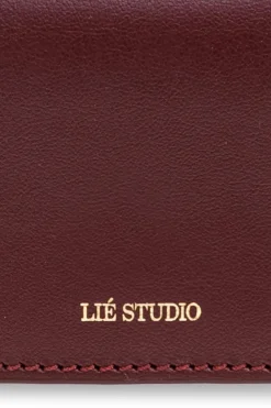 LIÉ STUDIO BURGUNDY Stella wallet on a strap