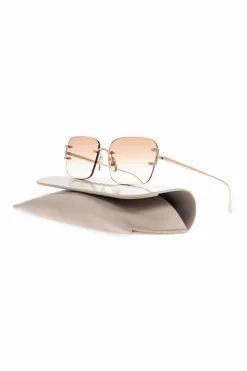 Linda Farrow ORANGE Sunglasses `Sasha`