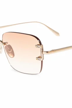 Linda Farrow ORANGE Sunglasses `Sasha`