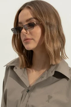 Linda Farrow SILVER Sunglasses Cleo