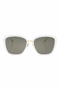 Linda Farrow WHITE Sunglasses