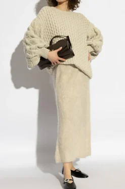 Lisa Yang beige Cashmere skirt Asta