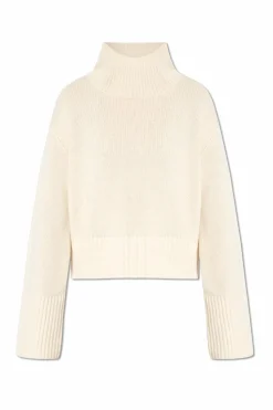 Lisa Yang cream āFleurā turtleneck sweater