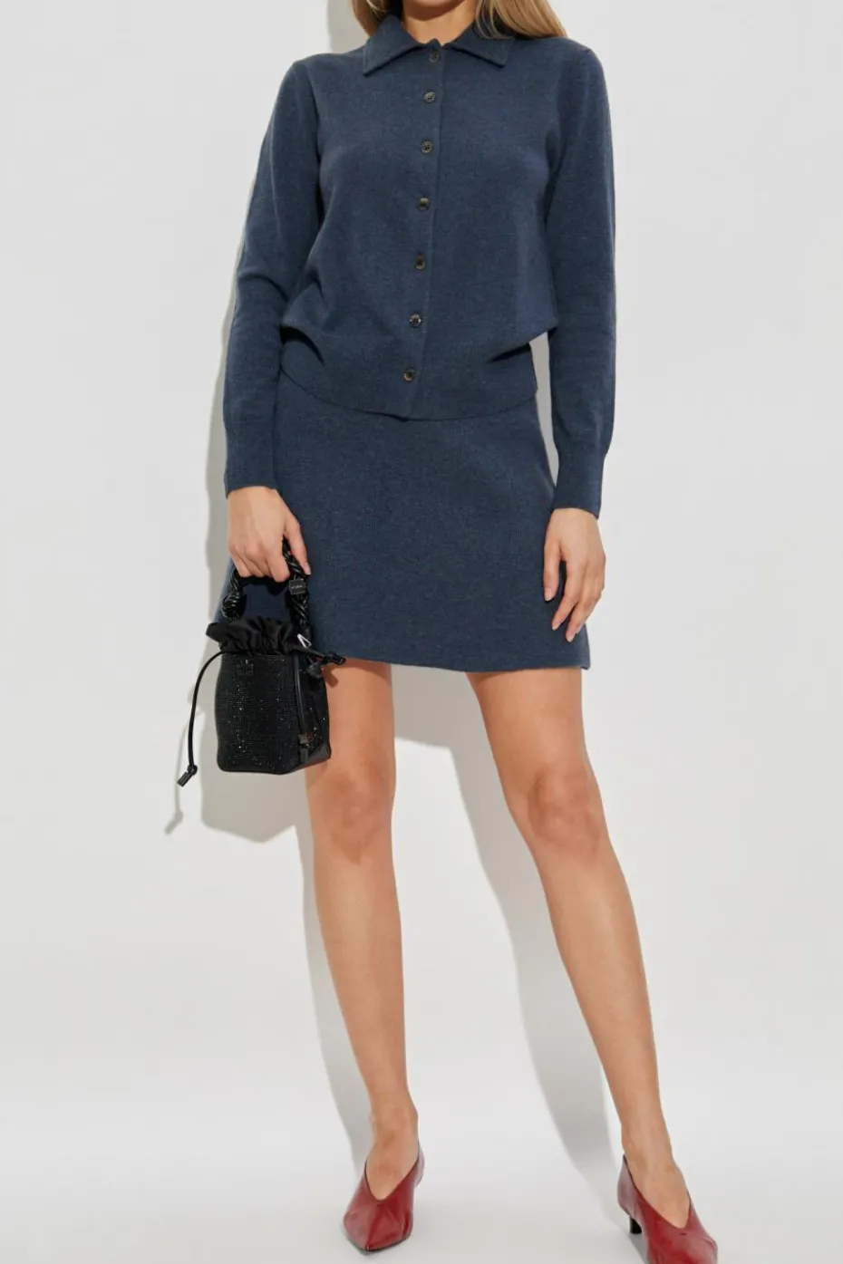 Lisa Yang NAVY BLUE Cardigan `Suzette`