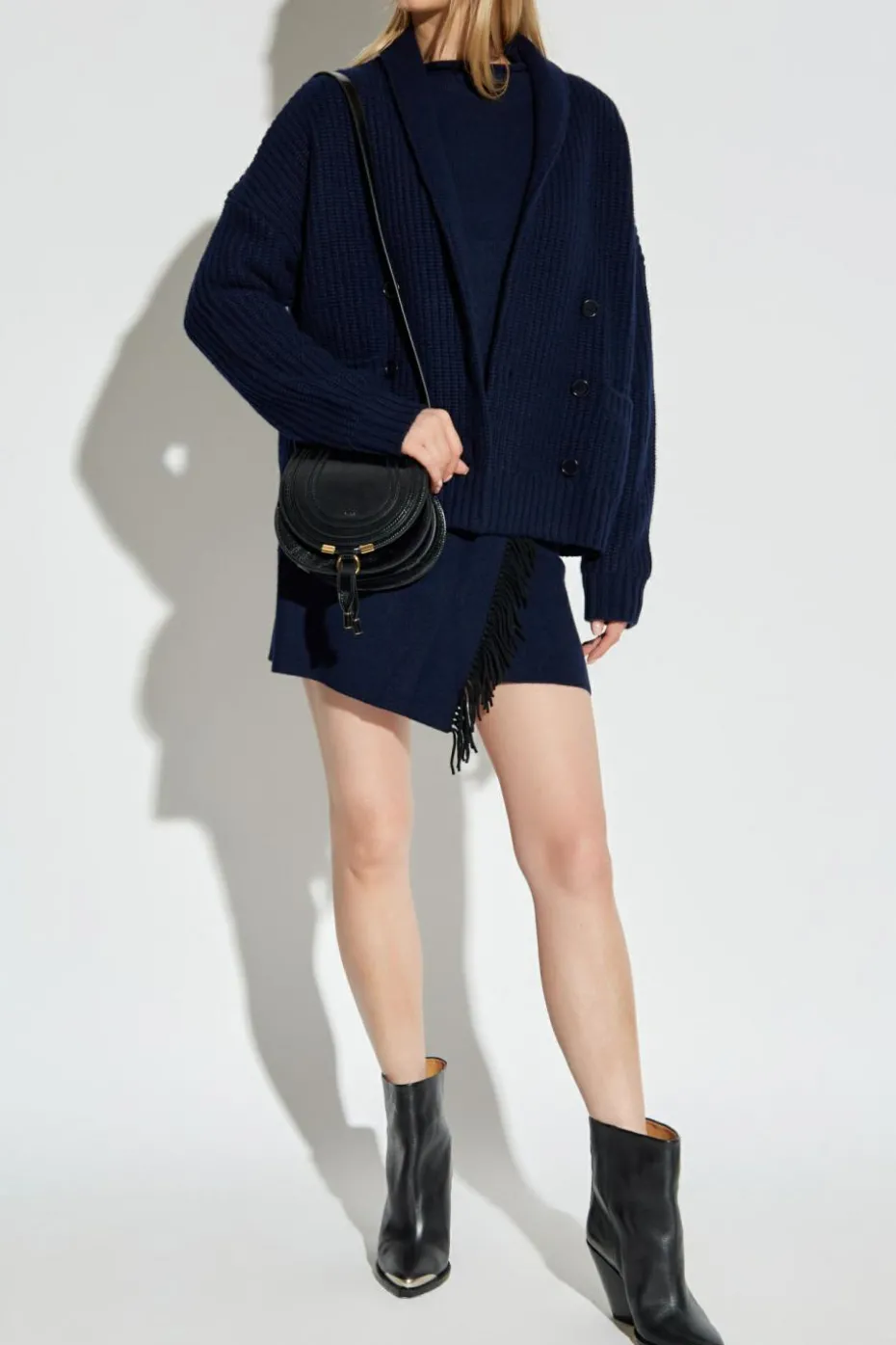 Lisa Yang NAVY BLUE Mette Skirt