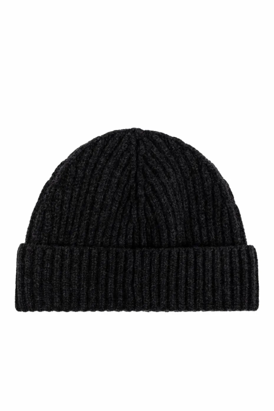 Loewe BLACK Cashmere hat with logo patch