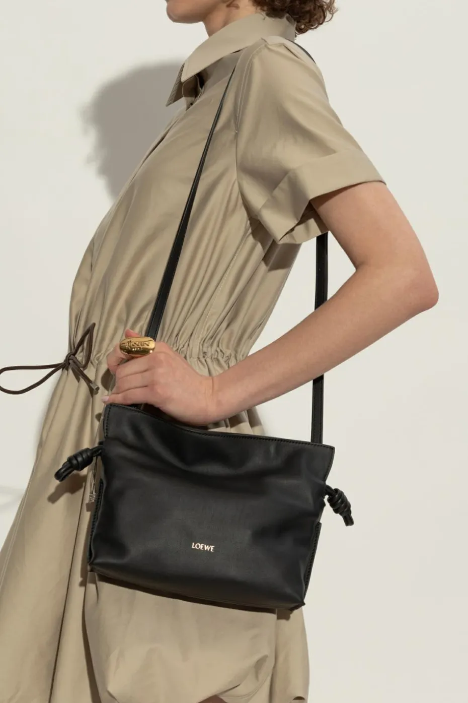 Loewe BLACK Handbag `Flameno Medium`