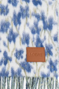 Loewe BLUE Scarf with floral motif