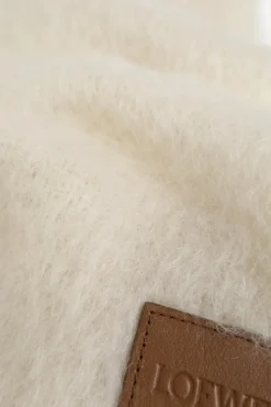 Loewe cream Scarf with logo