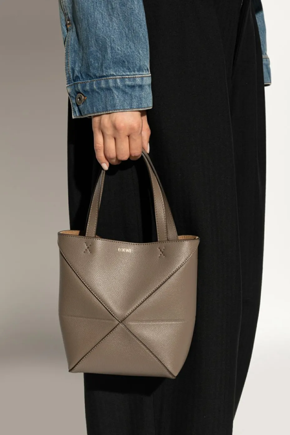 Loewe GREEN Handbag "Puzzle Fold Mini"
