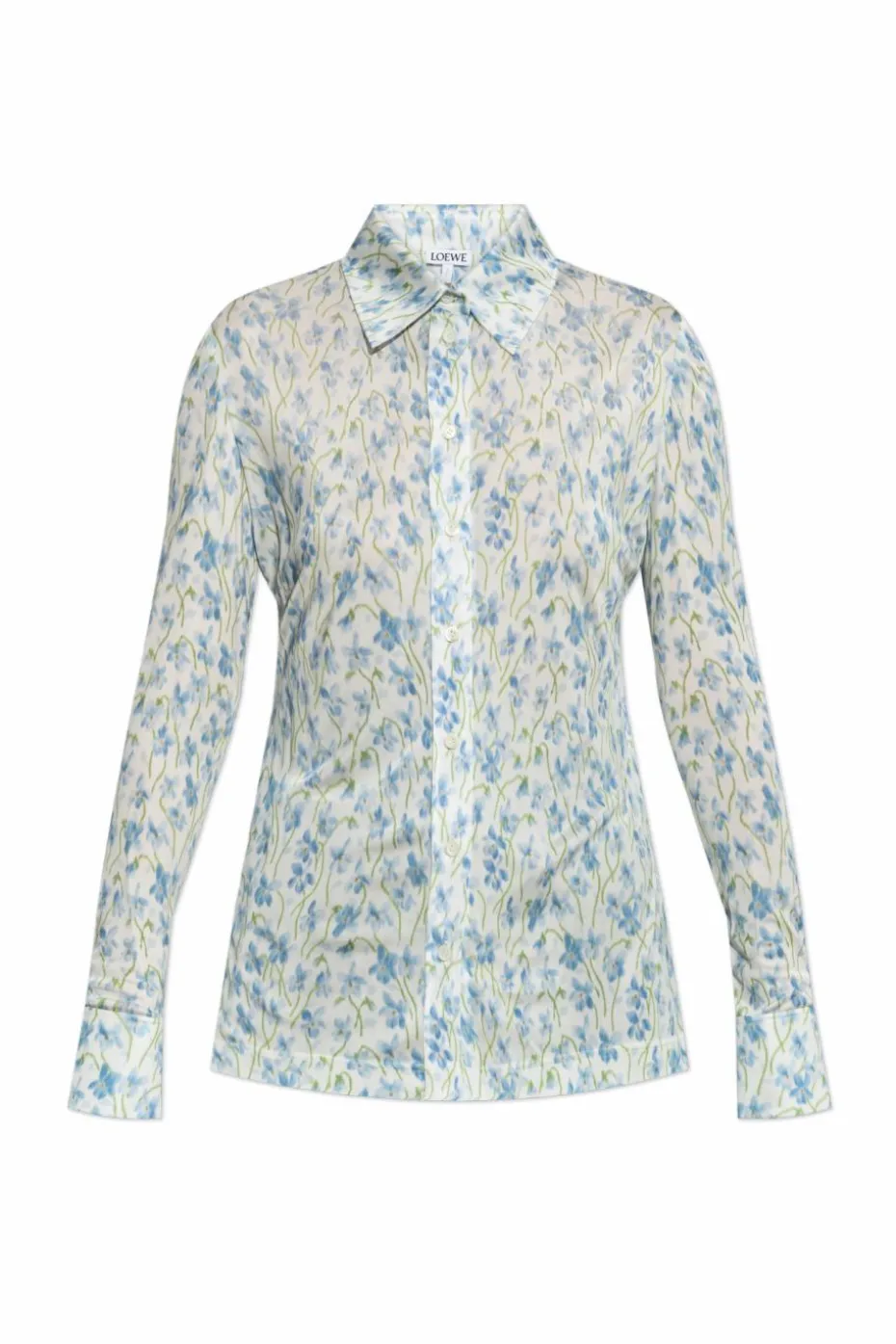 Loewe light blue Shirt with floral motif