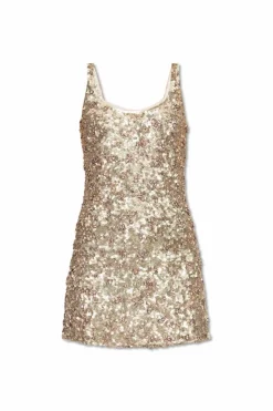 LoveShackFancy GOLD Sequin dress Dorrina