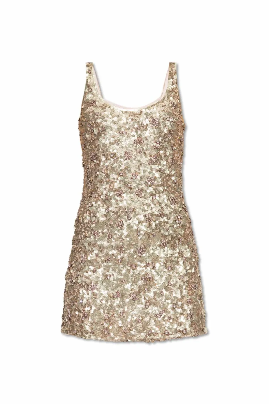LoveShackFancy GOLD Sequin dress Dorrina