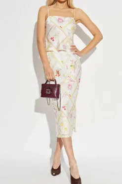 LoveShackFancy MULTICOLOUR Skirt "Castle"