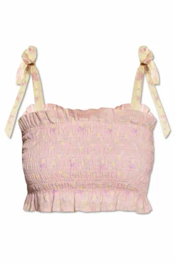LoveShackFancy PINK Corbin top
