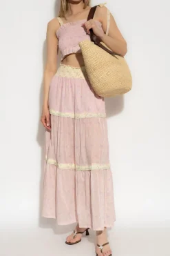 LoveShackFancy PINK Skirt `Phia`