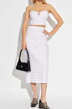 LoveShackFancy PINK Skirt `Biselle`