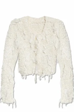 LoveShackFancy WHITE Cardigan `Carol`