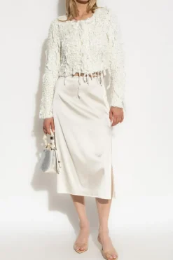 LoveShackFancy WHITE Cardigan `Carol`