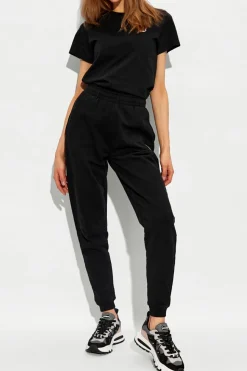 Maison Kitsuné BLACK Sweatpants with logo
