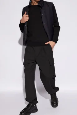 Maison Kitsuné BLACK Sweater with logo