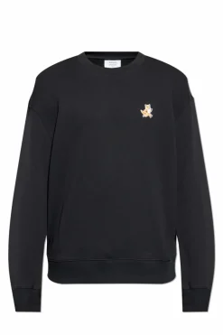 Maison Kitsuné BLACK Sweatshirt with Logo