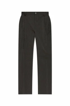 Maison Kitsuné GREEN Striped Pattern Pants