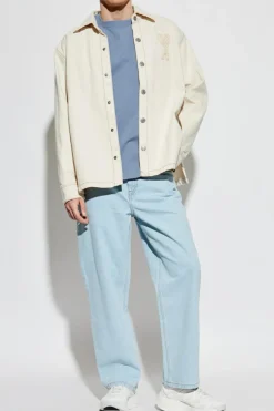 Maison Kitsuné light blue Straight leg jeans