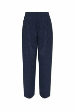 Maison Kitsuné NAVY BLUE Striped Pattern Pants