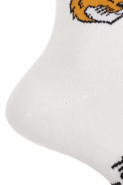 Maison Kitsuné WHITE Socks with logo