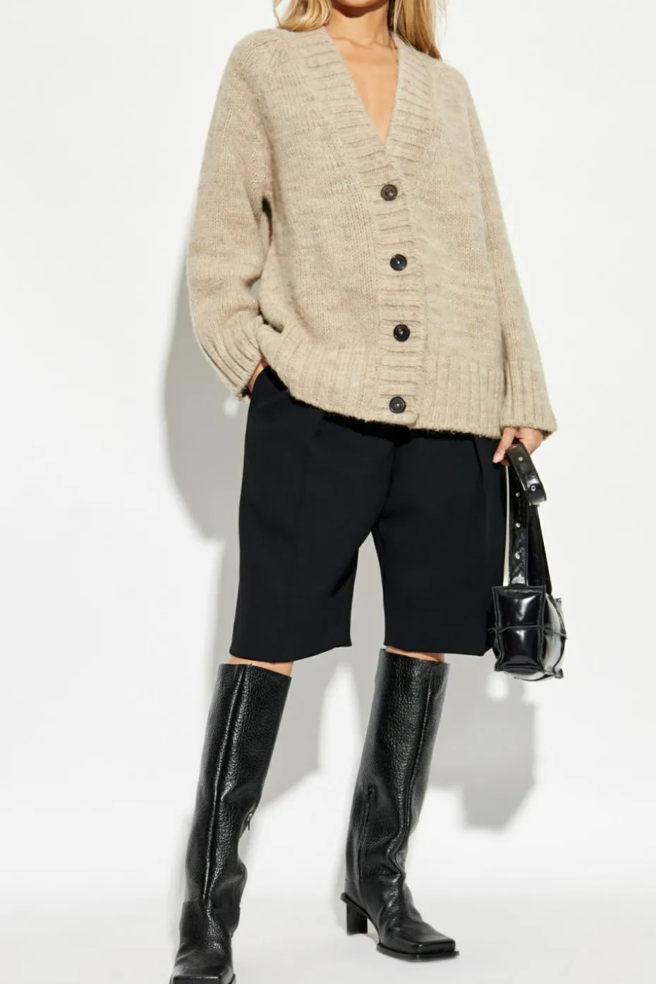 Maison Margiela beige Wool Cardigan