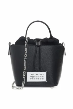 Maison Margiela BLACK '5AC Small' shoulder bag with logo