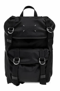 Maison Margiela BLACK Backpack with logo