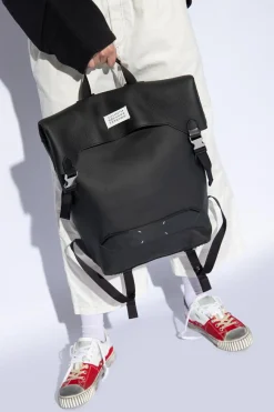 Maison Margiela BLACK Backpack with logo