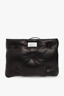 Maison Margiela BLACK 'Glam Slam' clutch with logo