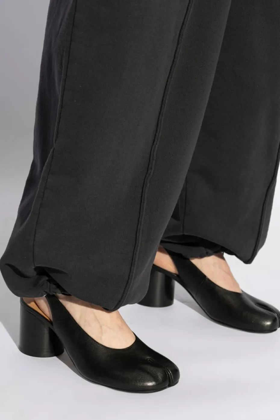Maison Margiela BLACK Heeled shoes with tabi cutout